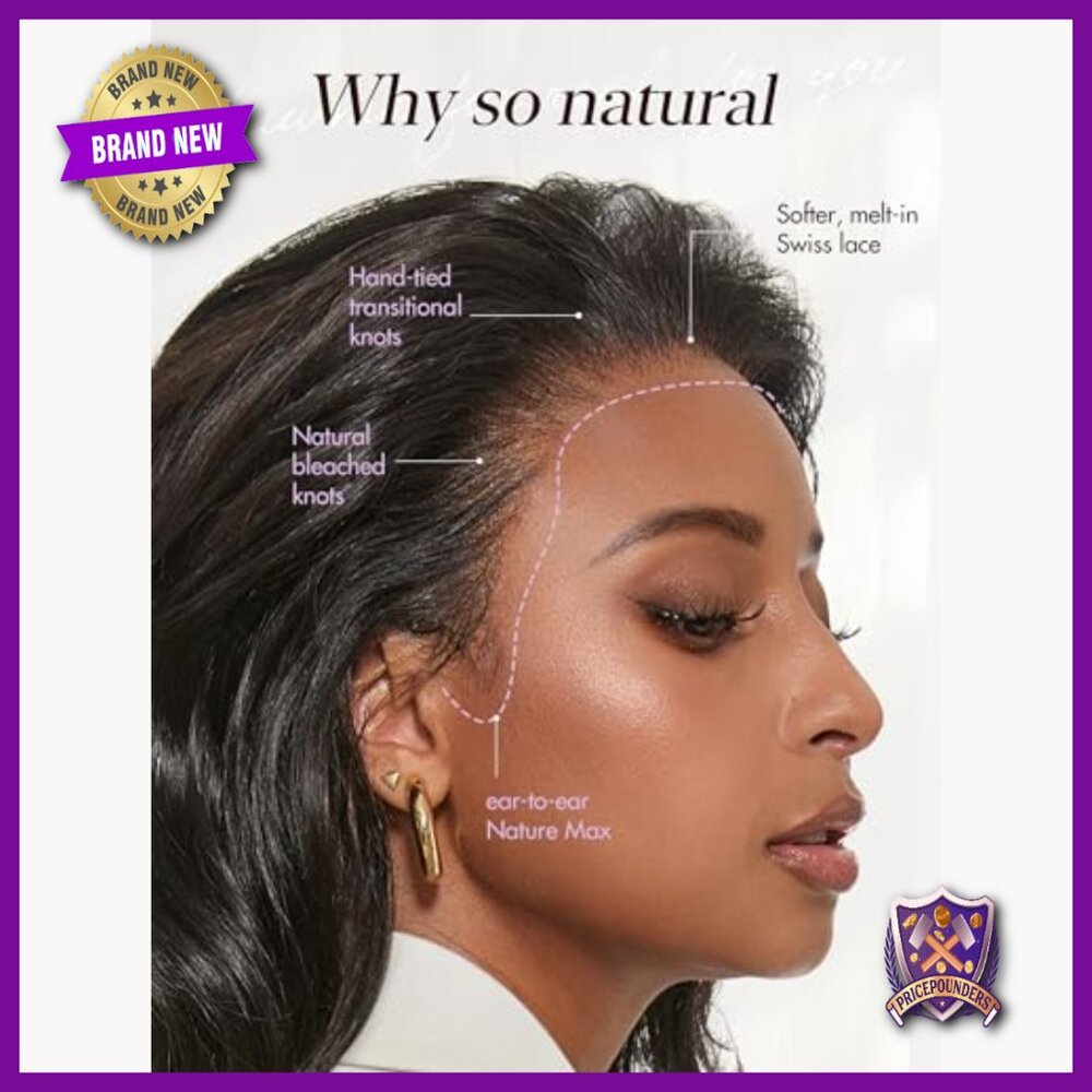 13x4 HD Lace Front Human Hair Wig 26in Body Wave Glueless Adjustable Cap - Picture 5 of 6
